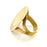 Raw Brass Ring Blank Bezel Settings Cabochon Base Mountings Adjustable (25mm blank ) G7088