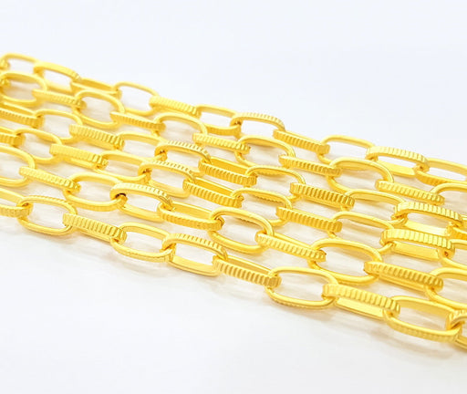 Gold Chain Gold Plated Chain 1 Meter - 3.3 Feet  (11x7 mm) G9535