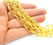 Gold Chain Gold Plated Chain 1 Meter - 3.3 Feet  (11x7 mm) G9535