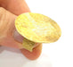 50 Pcs Raw Brass Ring Blank Bezel Settings Cabochon Base Mountings Adjustable (30mm blank ) G7091
