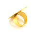 Gold Ring Blank Ring Settings Ring Bezel Base Cabochon Mountings Adjustable  (30mm blank ) Gold Plated Brass G7093