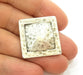 2 Silver Pendant Without holes Antique Silver Plated (27mm)  G7104