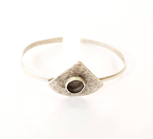 Bracelet Blanks Bangle Blanks Cuff Blanks Adjustable Bracelet Blank Antique Silver Plated Brass ( 10mm Blanks ) G7673