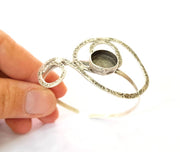 Bracelet Blanks Bangle Blanks Cuff Blanks Adjustable Bracelet Blank Antique Silver Plated Brass ( 13mm Blanks ) G7675