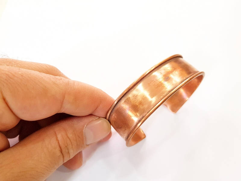 10 Pcs Raw Copper Bracelet Blanks Bangle Blanks Cuff Blanks Adjustable Bracelet Blank ( 20mm ) G7688
