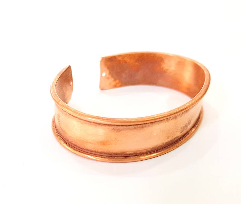 Raw Copper Bracelet Blanks Bangle Blanks Cuff Blanks Adjustable Bracelet Blank ( 15mm ) G8198