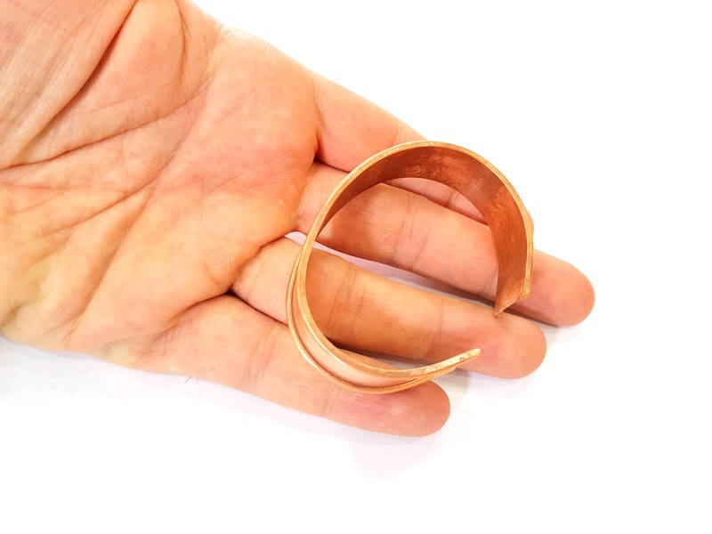 Raw Copper Bracelet Blanks Bangle Blanks Cuff Blanks Adjustable Bracelet Blank ( 15mm ) G8198