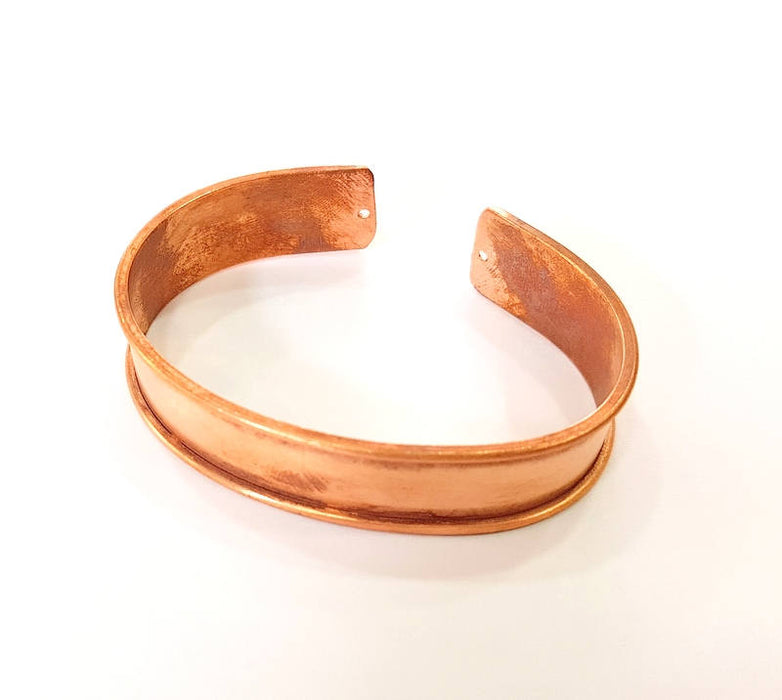 10 Pcs Raw Copper Bracelet Blanks Bangle Blanks Cuff Blanks Adjustable Bracelet Blank ( 15mm ) G8198