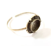 Silver Bangle Blanks Bracelet Blanks Cuff Blanks Adjustable Bracelet Blank Antique Silver Plated Brass ( 20mm Blanks ) G7690