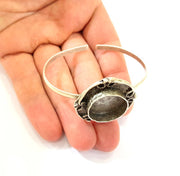 Silver Bangle Blanks Bracelet Blanks Cuff Blanks Adjustable Bracelet Blank Antique Silver Plated Brass ( 20mm Blanks ) G7690