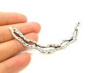 Silver Pendant Connector Antique Silver Plated Collar Pendant (94x13mm) G7121