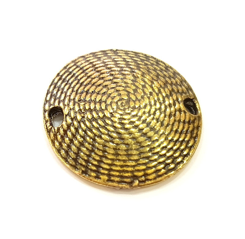 4 Antique Bronze Pendant Antique Bronze Connector (25mm) G7134