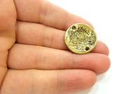 4 Antique Bronze Pendant Antique Bronze Connector (25mm) G7134