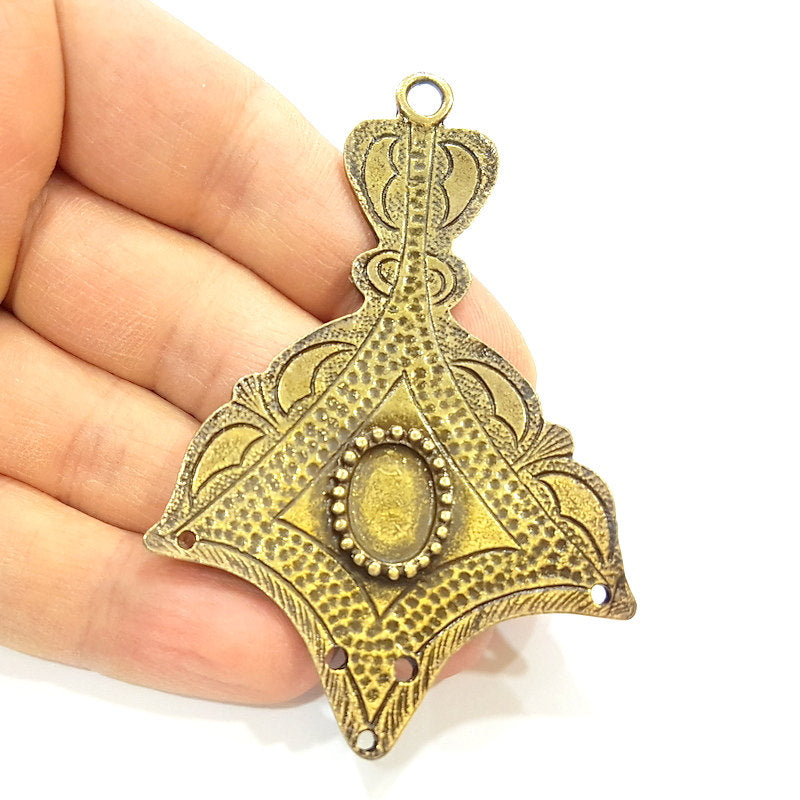 Antique Bronze Pendant Antique Bronze Medallion Pendant (82x57mm) G7143