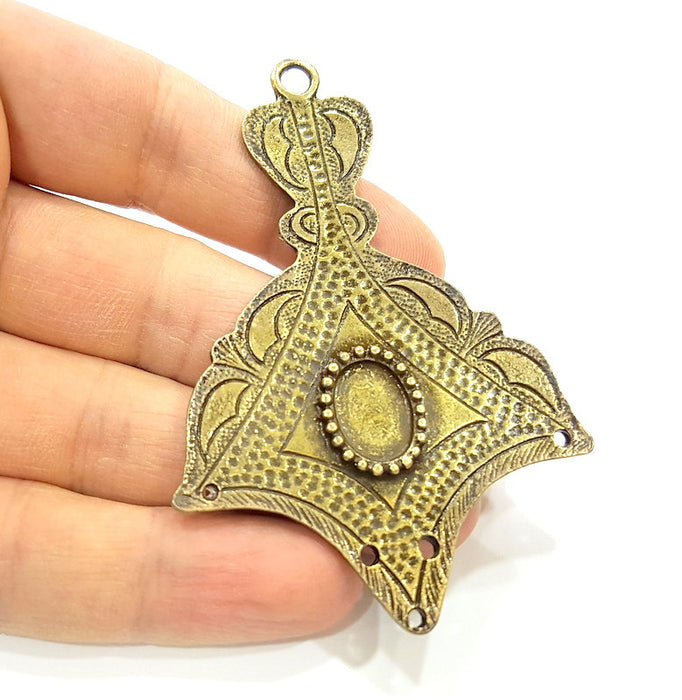 Antique Bronze Pendant Antique Bronze Medallion Pendant (82x57mm) G7143