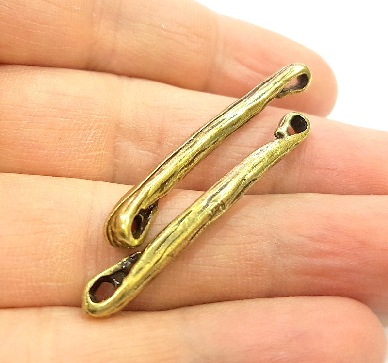 4 Antique Bronze Pendant Connector (43x5mm) G17064