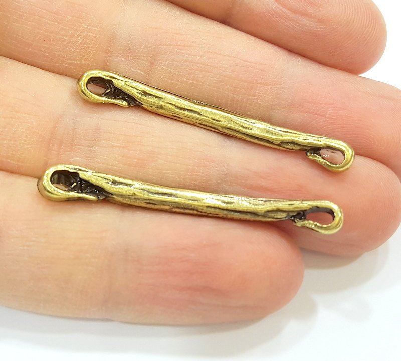 4 Antique Bronze Pendant Connector (43x5mm) G17064