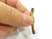4 Antique Bronze Pendant Connector (43x5mm) G17064
