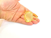 Gold Bangle Blanks Bracelet Blanks Cuff Blanks Adjustable Bracelet Blank Gold Plated Brass (40x30mm Blanks ) G7701