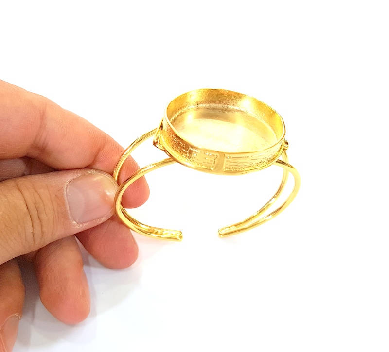 Gold Bangle Blanks Bracelet Blanks Cuff Blanks Adjustable Bracelet Blank Gold Plated Brass (35mm Blanks ) G7702