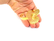 Gold Bangle Blanks Bracelet Blanks Cuff Blanks Adjustable Bracelet Blank Gold Plated Brass (14mm Blanks ) G7705