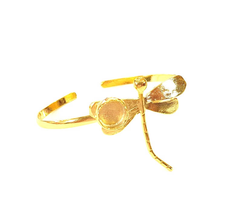 Gold Bangle Blanks Bracelet Blanks Cuff Blanks Adjustable Bracelet Blank Gold Plated Brass (10mm Blanks ) G7706