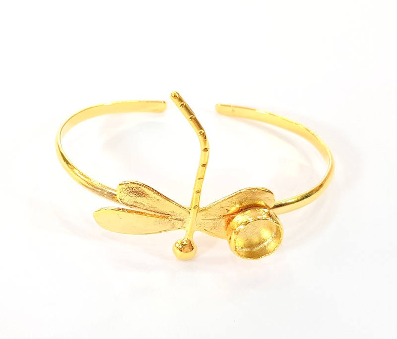 Gold Bangle Blanks Bracelet Blanks Cuff Blanks Adjustable Bracelet Blank Gold Plated Brass (10mm Blanks ) G7706