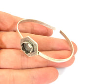 Bracelet Blanks Bangle Blanks Cuff Blanks Adjustable Bracelet Blank Antique Silver Plated Brass ( 10mm Blanks ) G7712