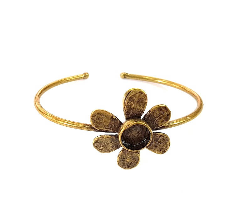 Bracelet Blanks Bangle Blanks Cuff Blanks Adjustable Bracelet Blank Antique Bronze Plated Brass ( 10mm Blanks ) G7715