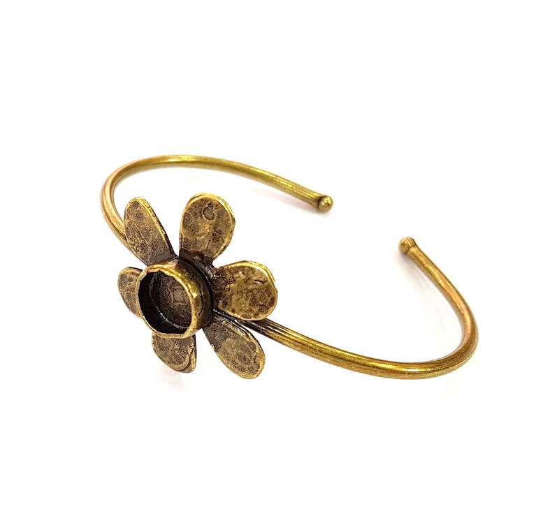 Bracelet Blanks Bangle Blanks Cuff Blanks Adjustable Bracelet Blank Antique Bronze Plated Brass ( 10mm Blanks ) G7715