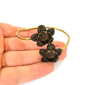 Bracelet Blanks Bangle Blanks Cuff Blanks Adjustable Bracelet Blank Antique Bronze Plated Brass ( 14mm Blanks ) G7719
