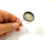 Silver Bracelet Blanks Bangle Blanks Cuff Blanks Adjustable Bracelet Blank Antique Silver Plated Brass ( 30mm Blanks ) G7728