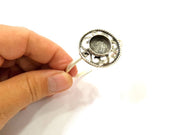 Silver Bracelet Blanks Bangle Blanks Cuff Blanks Adjustable Bracelet Blank Antique Silver Plated Brass ( 16mm Blanks ) G7732