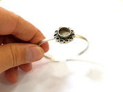 Silver Bracelet Blanks Bangle Blanks Cuff Blanks Adjustable Bracelet Blank Antique Silver Plated Brass ( 10mm Blanks ) G7733