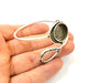 Silver Bracelet Blanks Bangle Blanks Cuff Blanks Adjustable Bracelet Blank Antique Silver Plated Brass ( 16mm Blanks ) G7734