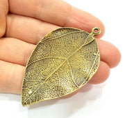 Antique Bronze Pendant Antique Bronze Leaf Pendant (69x39mm) G7167