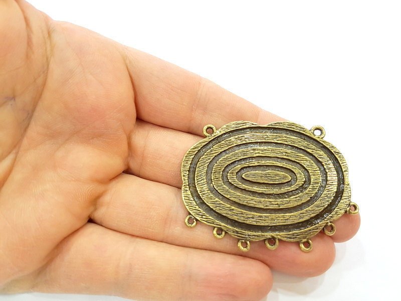 Antique Bronze Pendant Antique Bronze Medallion Pendant (55x43mm) G7169