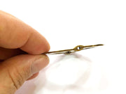 2 Antique Bronze Pendant Antique Bronze Circle Round Pendant  (61x52mm) G7171