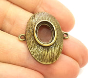 2 Antique Bronze Pendant Antique Bronze Pendant Blank (34x30mm) G7173