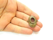 2 Antique Bronze Pendant Antique Bronze Pendant Blank (34x30mm) G7173