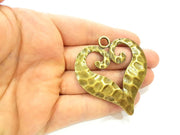 Antique Bronze Pendant Antique Bronze Heart Pendant (62x58mm) G15398