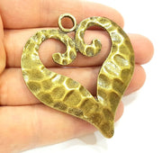 Antique Bronze Pendant Antique Bronze Heart Pendant (62x58mm) G15398