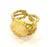 Raw Brass Ring Blank Bezel Settings Cabochon Base Mountings Adjustable (15mm blank ) G15621