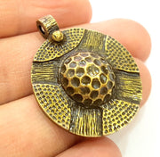 2 Antique Bronze Pendant Antique Bronze Medallion Pendant (29mm) G7182