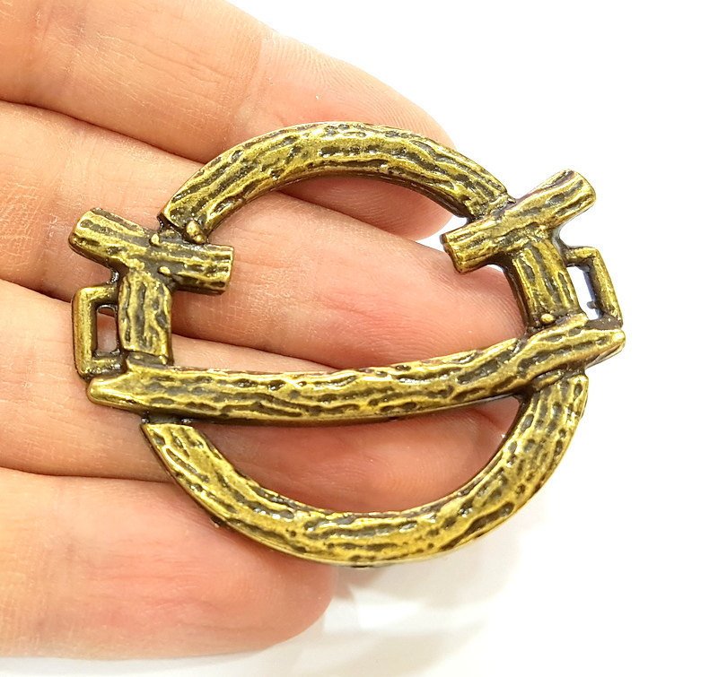 Antique Bronze Pendant Antique Bronze Connector (52x45mm) G7186