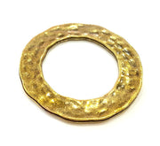 2 Antique Bronze Pendant Antique Bronze Circle Round Pendant  (38mm) G7187