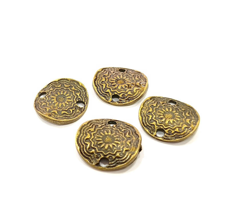 10 Antique Bronze Connector Pendant (15x15mm) G7748