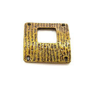 2 Antique Bronze Connector Pendant (27mm) G7753