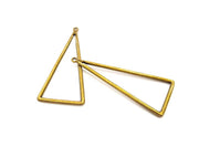 2 Triangle Charm Antique Bronze Pendant Antique Bronze Triangle Pendant (65x25mm) G7756