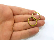 10 Pcs Antique Bronze Circle Connector Pendant (22mm) G7745